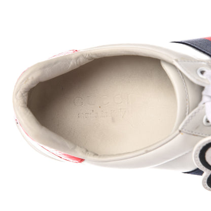 Gucci Calfskin Ayers Web UFO Dragon Embroidered Mens Ace Sneakers 7 White 10 of 17