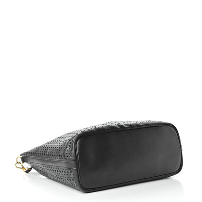 Prada Saffiano Perforated Tote Black 5 of 17