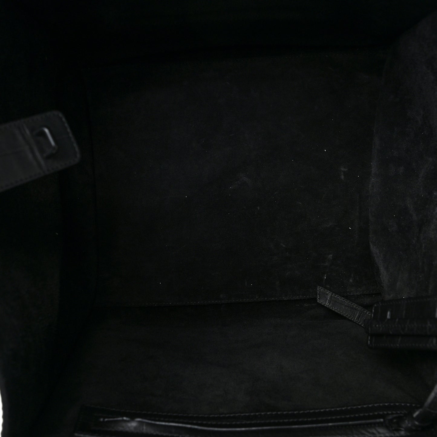 Crocodile Embossed Calfskin Medium Phantom Luggage Black