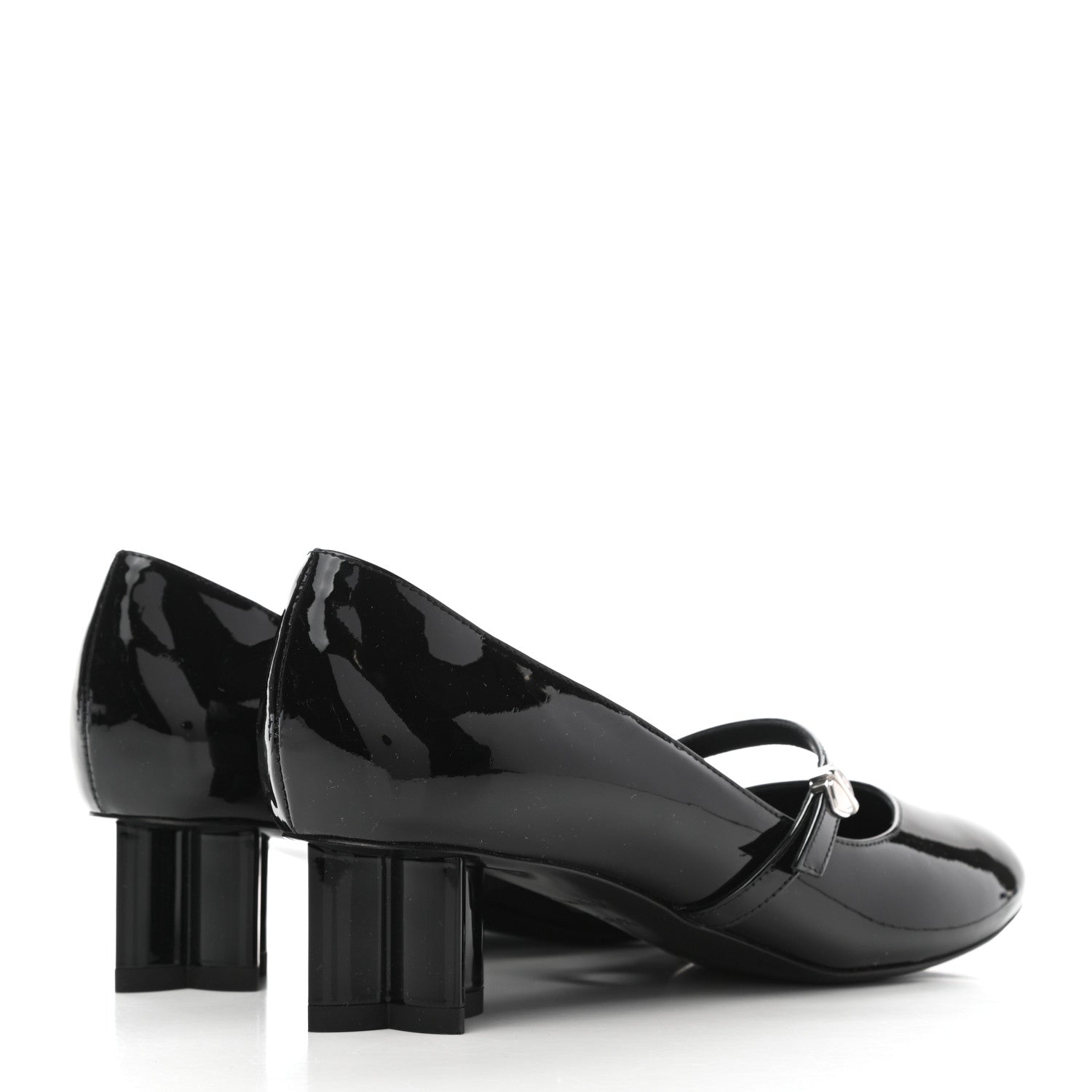 Louis Vuitton Patent Uniformes Silhouette 40mm Pumps 36.5 Black 4 of 8
