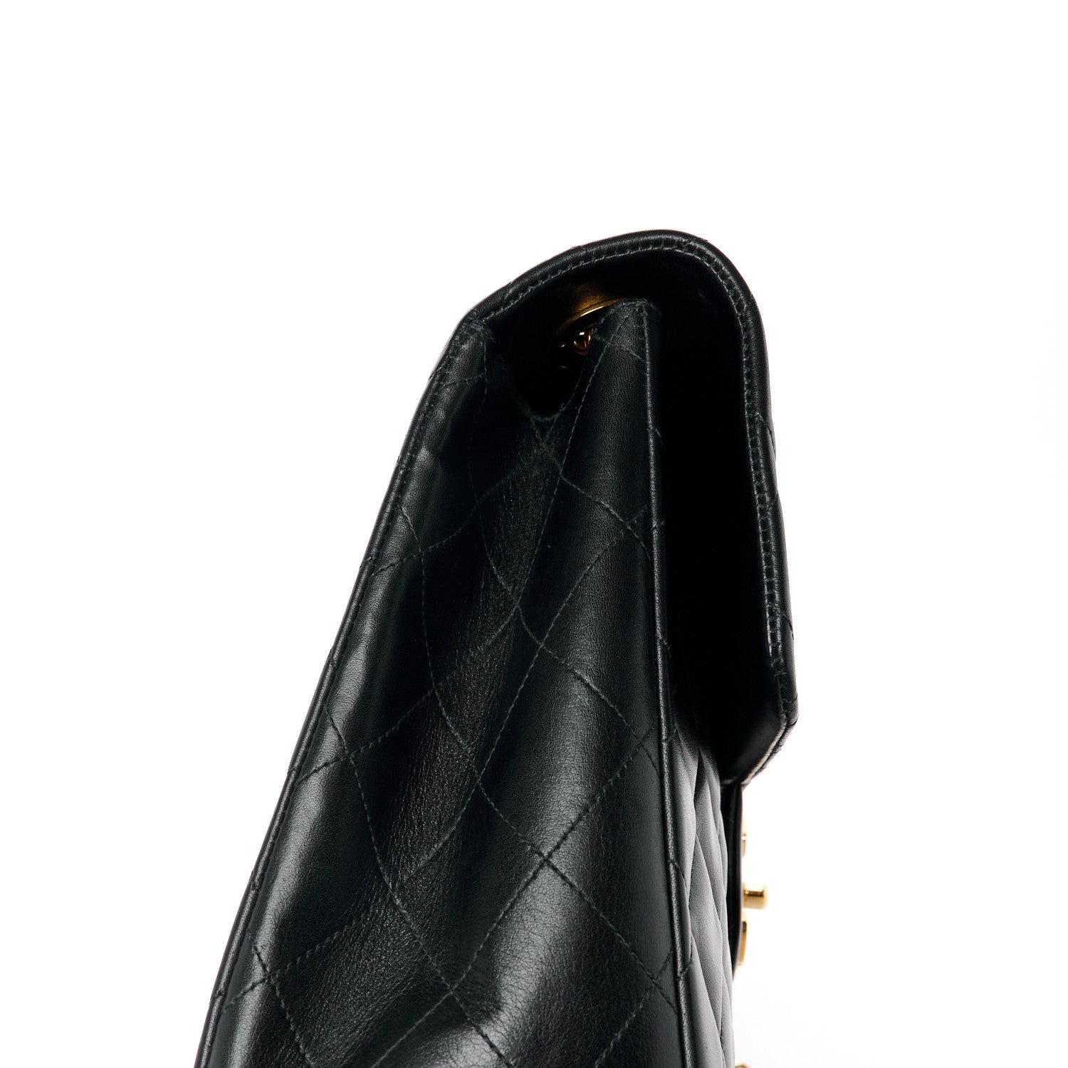 Chanel Lambskin Quilted XL Jumbo Single Flap Black 13 of 14