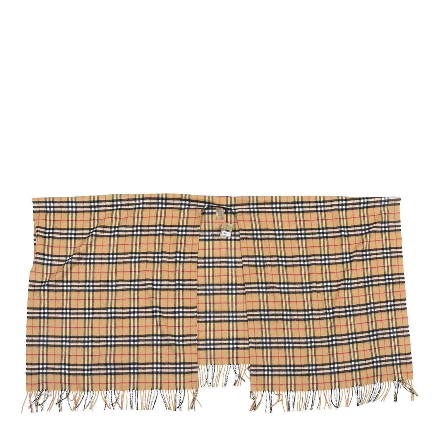 Burberry Cashmere Vintage Check Cape Scarf Antique Yellow 1 of 2
