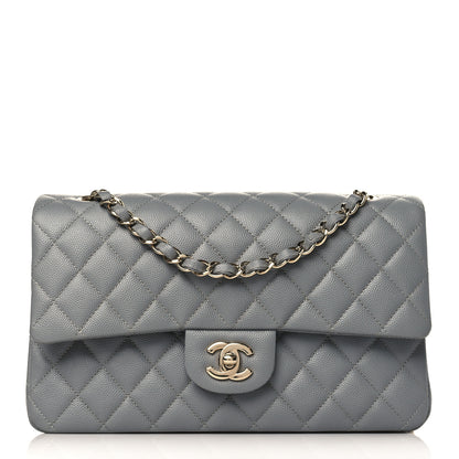 Chanel Caviar Quilted Medium Double Flap Grey 1 of 9
