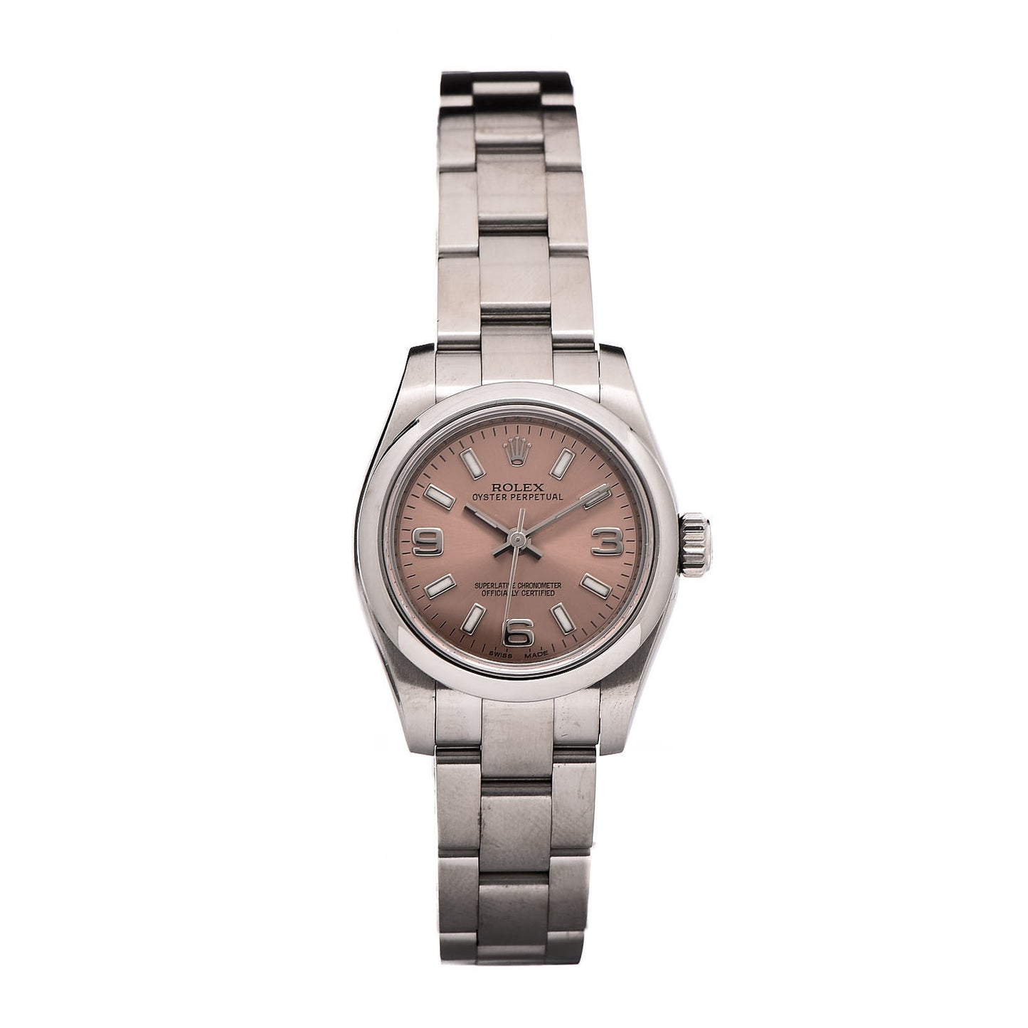 Stainless Steel 26mm Oyster Perpetual Watch Pink 176200