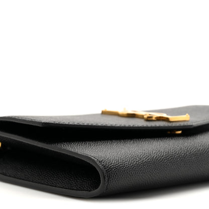 Saint Laurent Grain De Poudre Uptown Chain Wallet Black 11 of 13