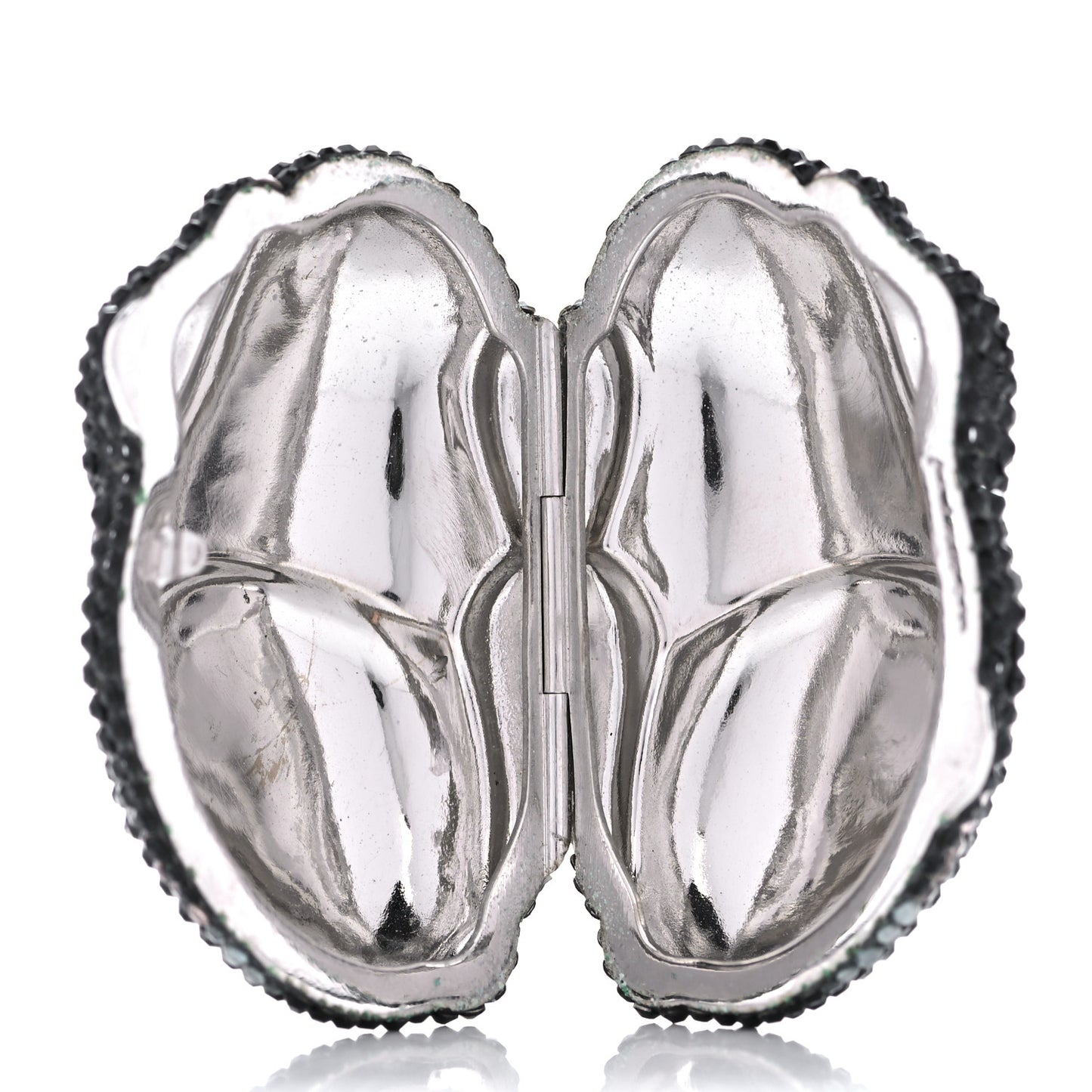 Swarovski Crystal Minaudiere Rabbit Pill Box Black
