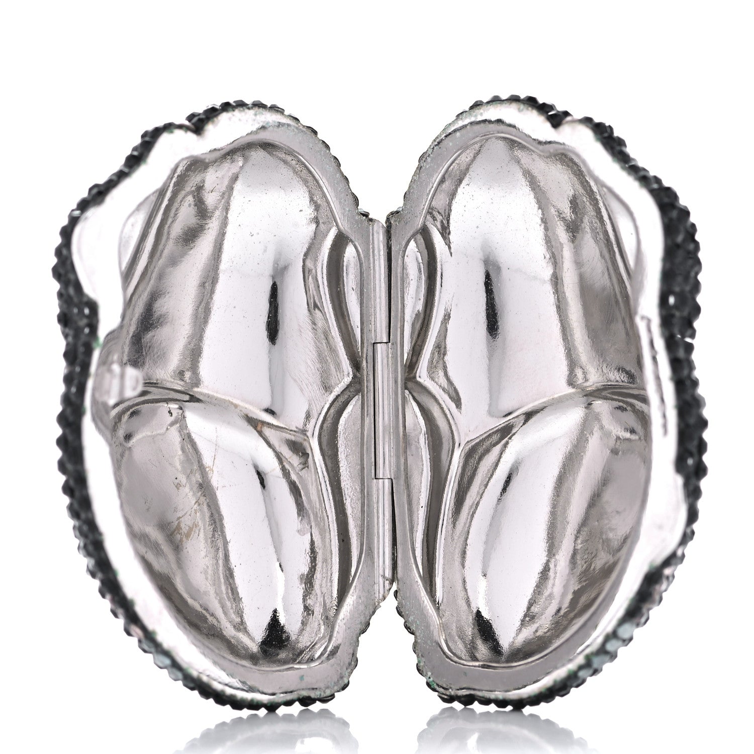 Judith Leiber Swarovski Crystal Minaudiere Rabbit Pill Box Black 5 of 12