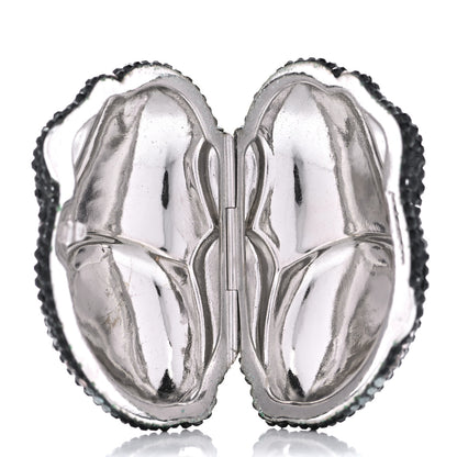 Judith Leiber Swarovski Crystal Minaudiere Rabbit Pill Box Black 5 of 12