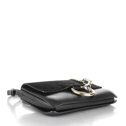 Chloe Suede Calfskin Small Faye Shoulder Bag Black 4 of 8