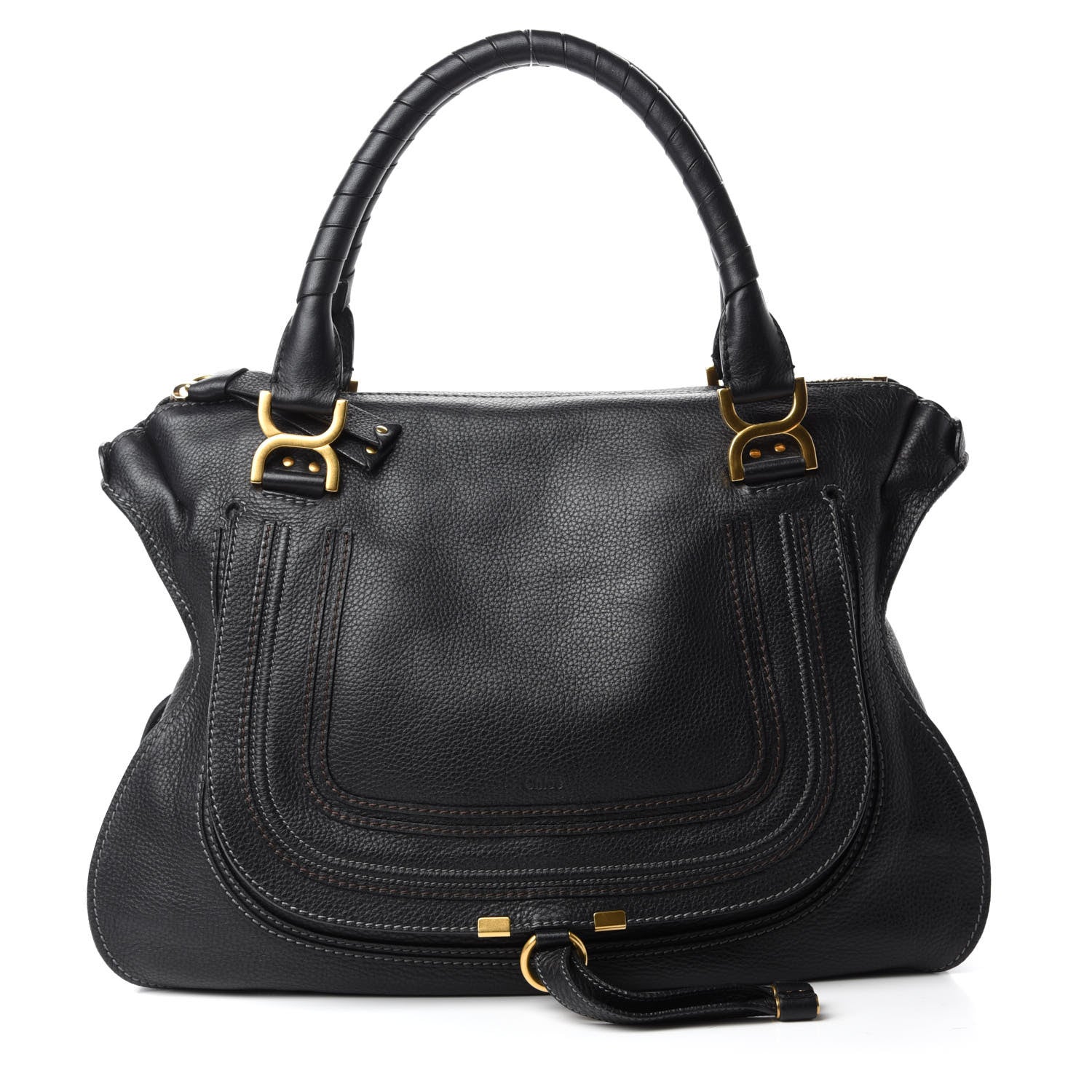 Chloe Calfskin Large Marcie Satchel Black 1 of 10
