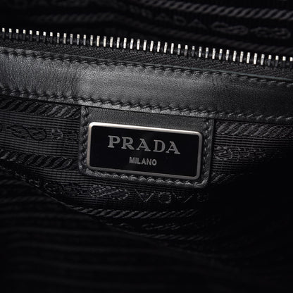 Prada City Calf Tessuto Nylon Shopping Tote Black 7 of 8