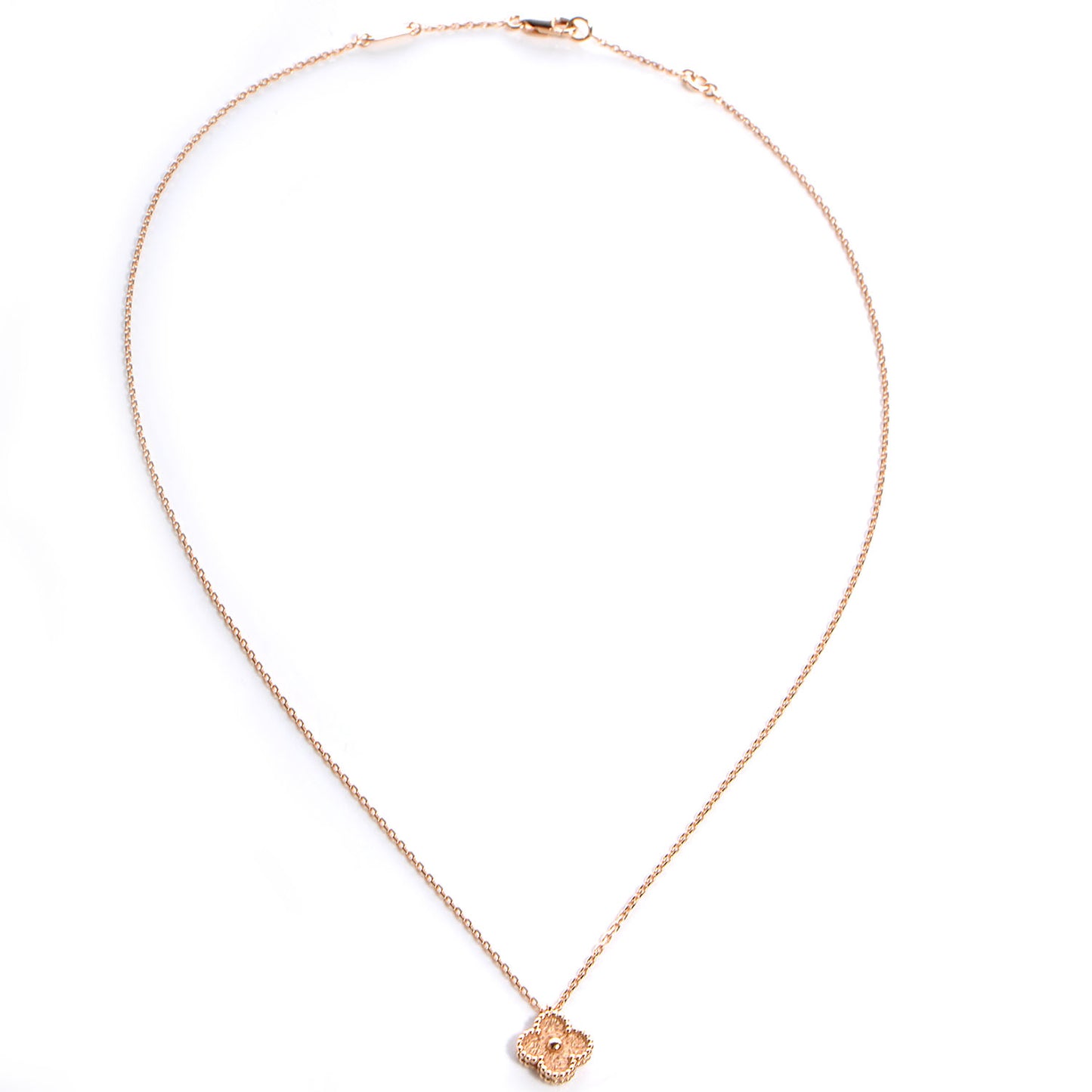 18K Rose Gold Sweet Alhambra Pendant Necklace