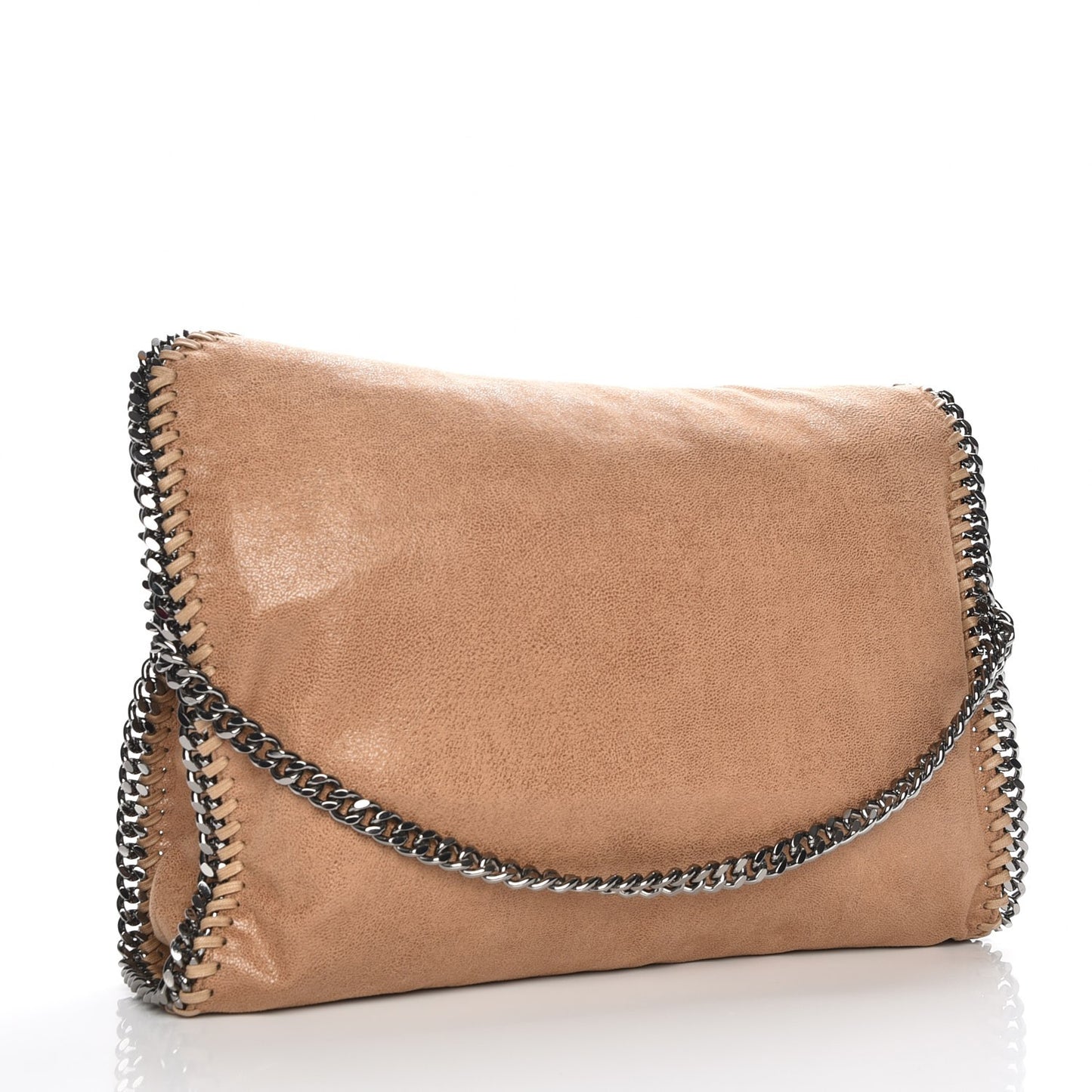 Shaggy Deer Falabella Fold Over Tote Taupe