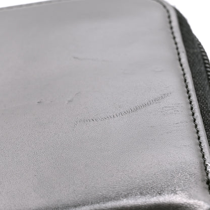 Prada Soft Calf Zip Around Wallet Black 9 of 10
