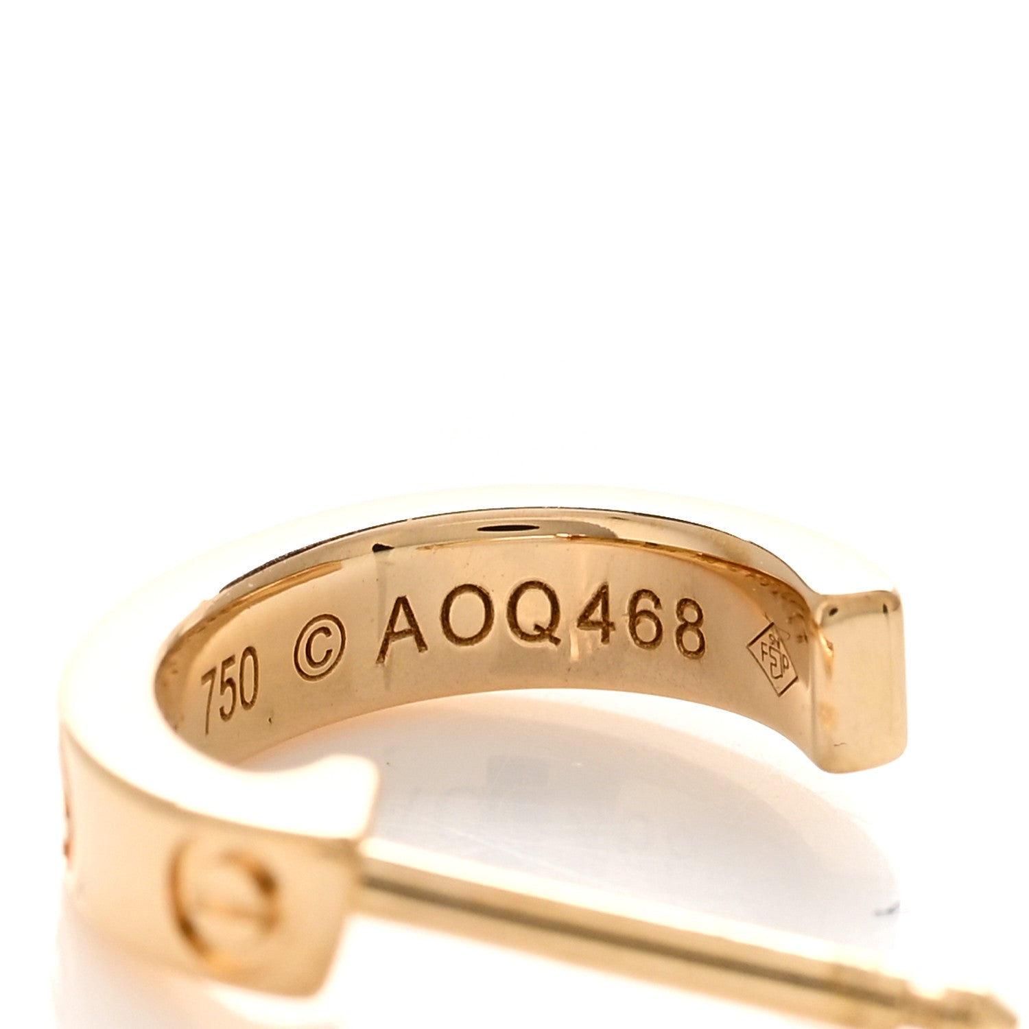 Cartier 18K Yellow Gold Small LOVE Hoop Earrings 5 of 5
