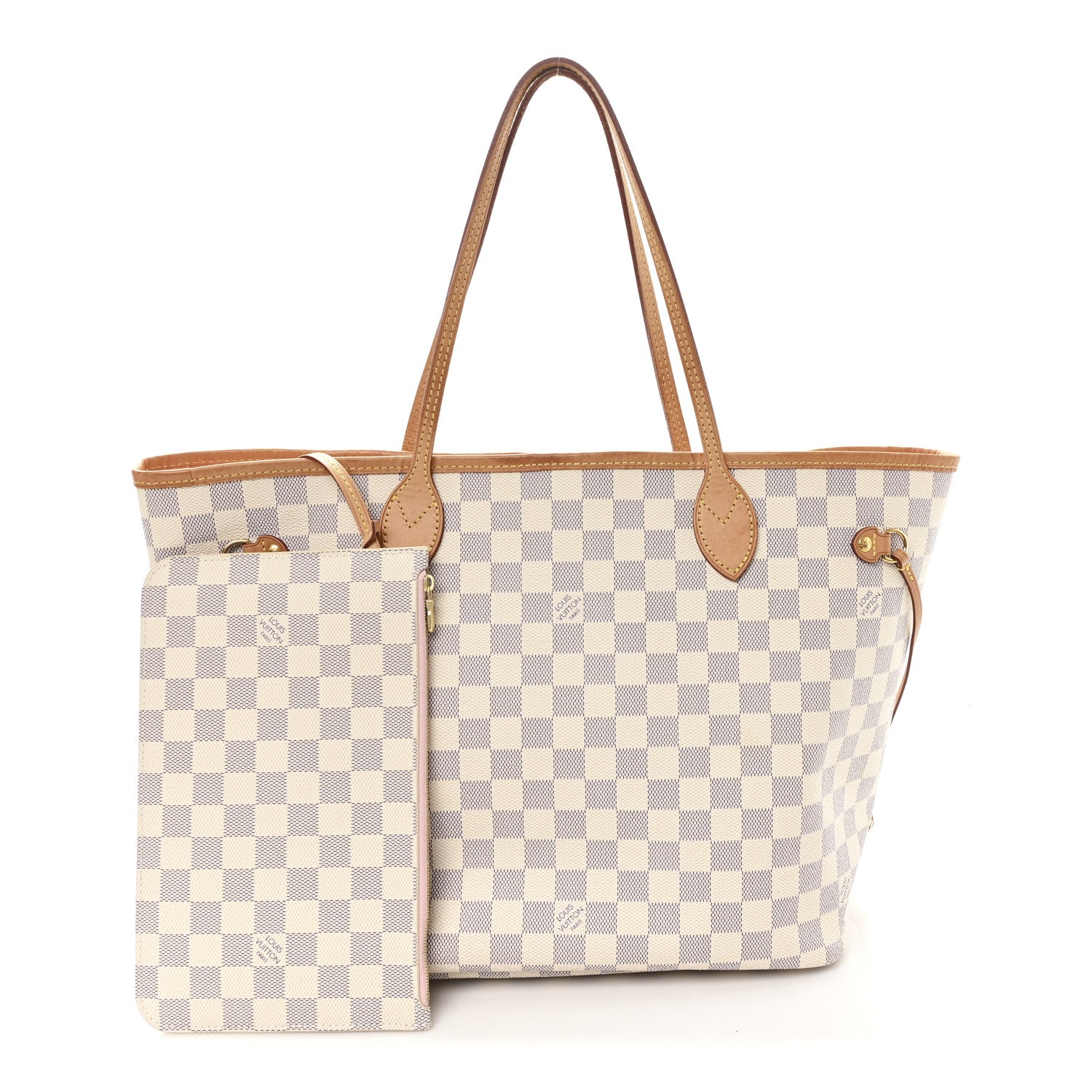 Louis Vuitton Damier Azur Neo Neverfull MM Rose Ballerine 3 of 13