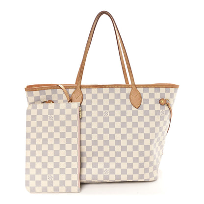 Louis Vuitton Damier Azur Neo Neverfull MM Rose Ballerine 3 of 13