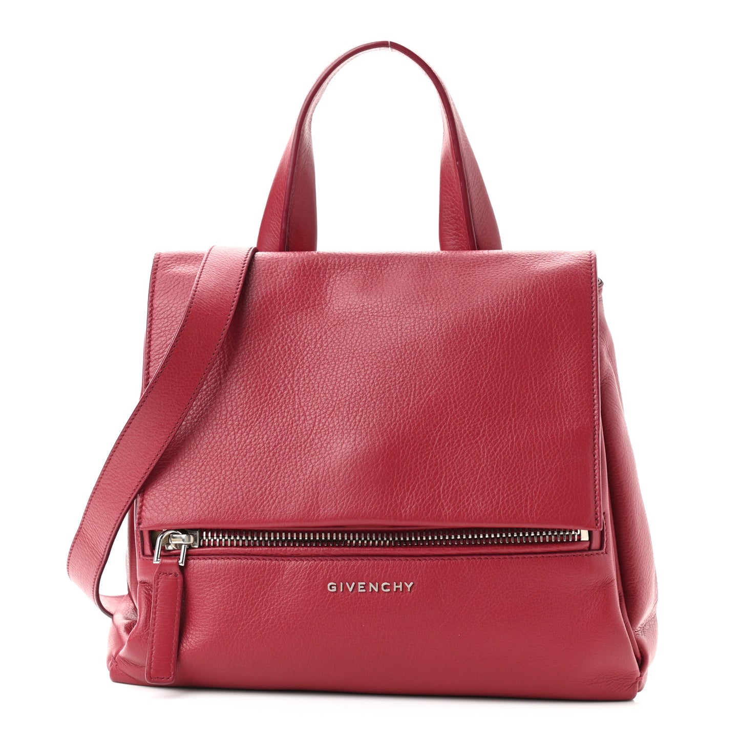 Calfskin Small Pandora Pure Flap Bag Red