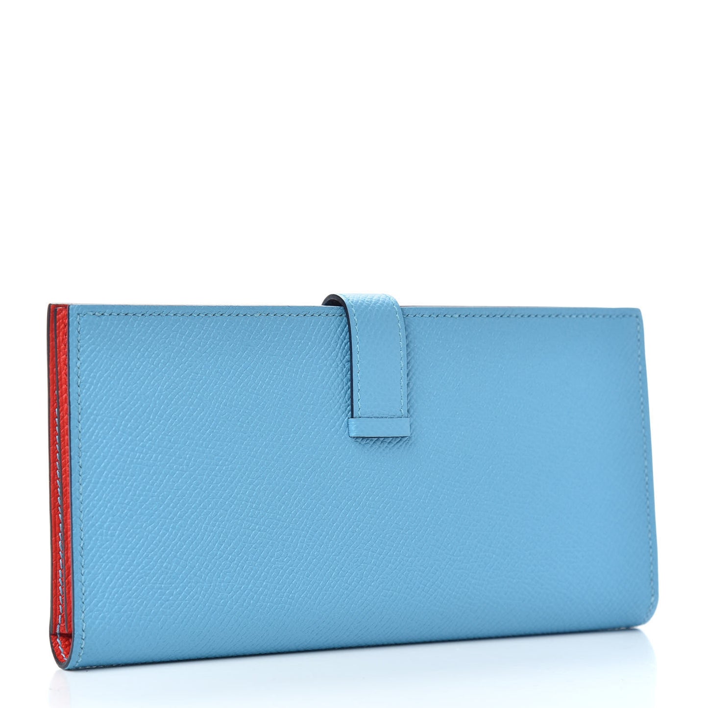 Epsom Bearn Verso Gusset Wallet Blue du Nord Rouge De Coeur