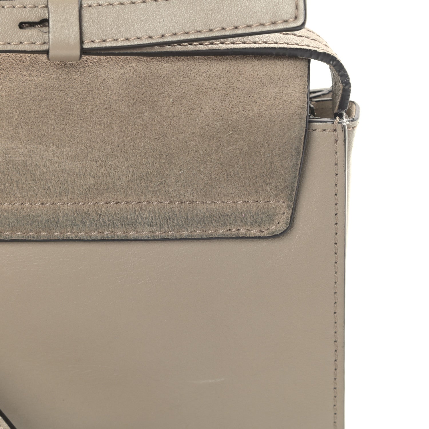 Chloe Suede Calfskin Small Faye Shoulder Bag Motty Grey 11 of 12