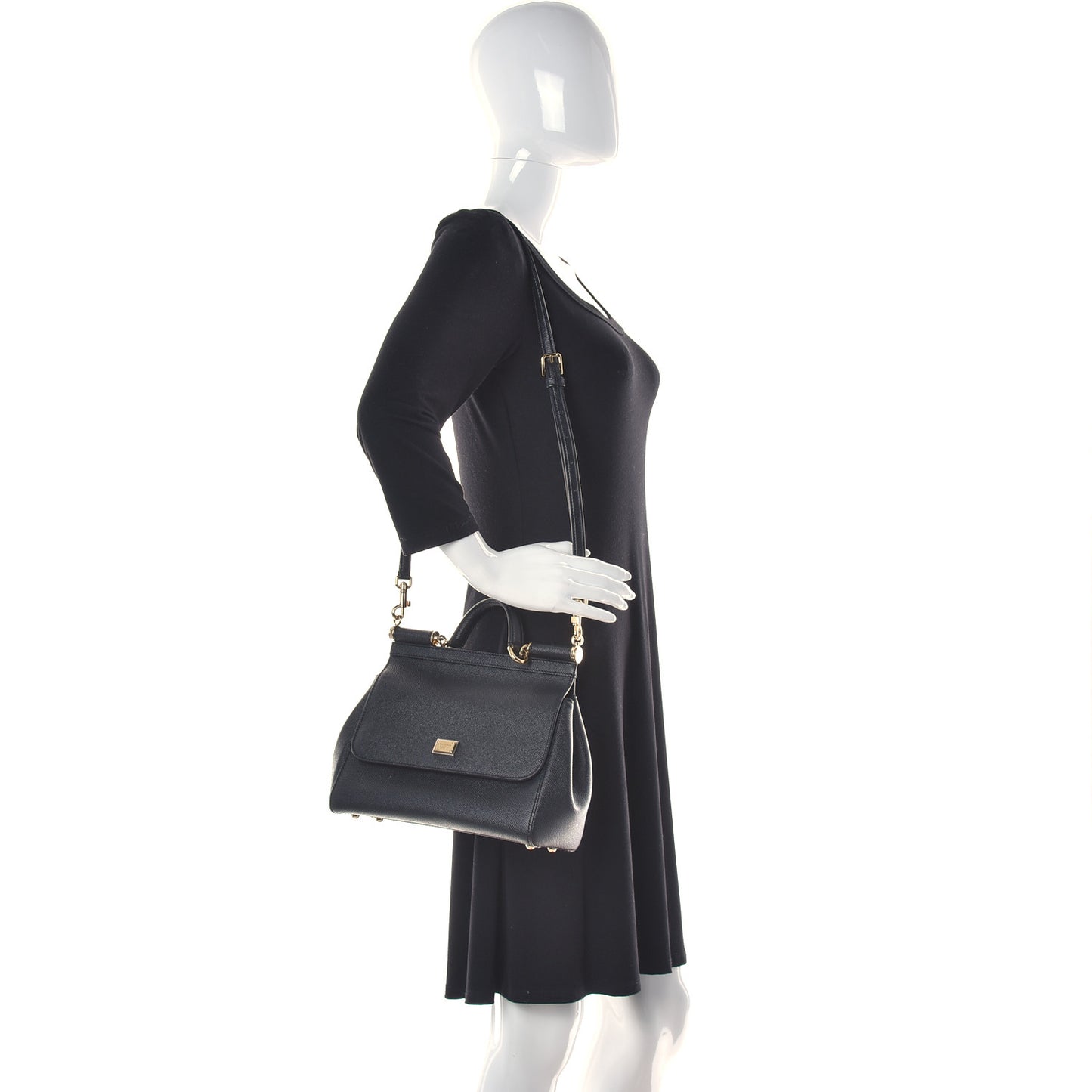 Dauphine Medium Miss Sicily Satchel Black