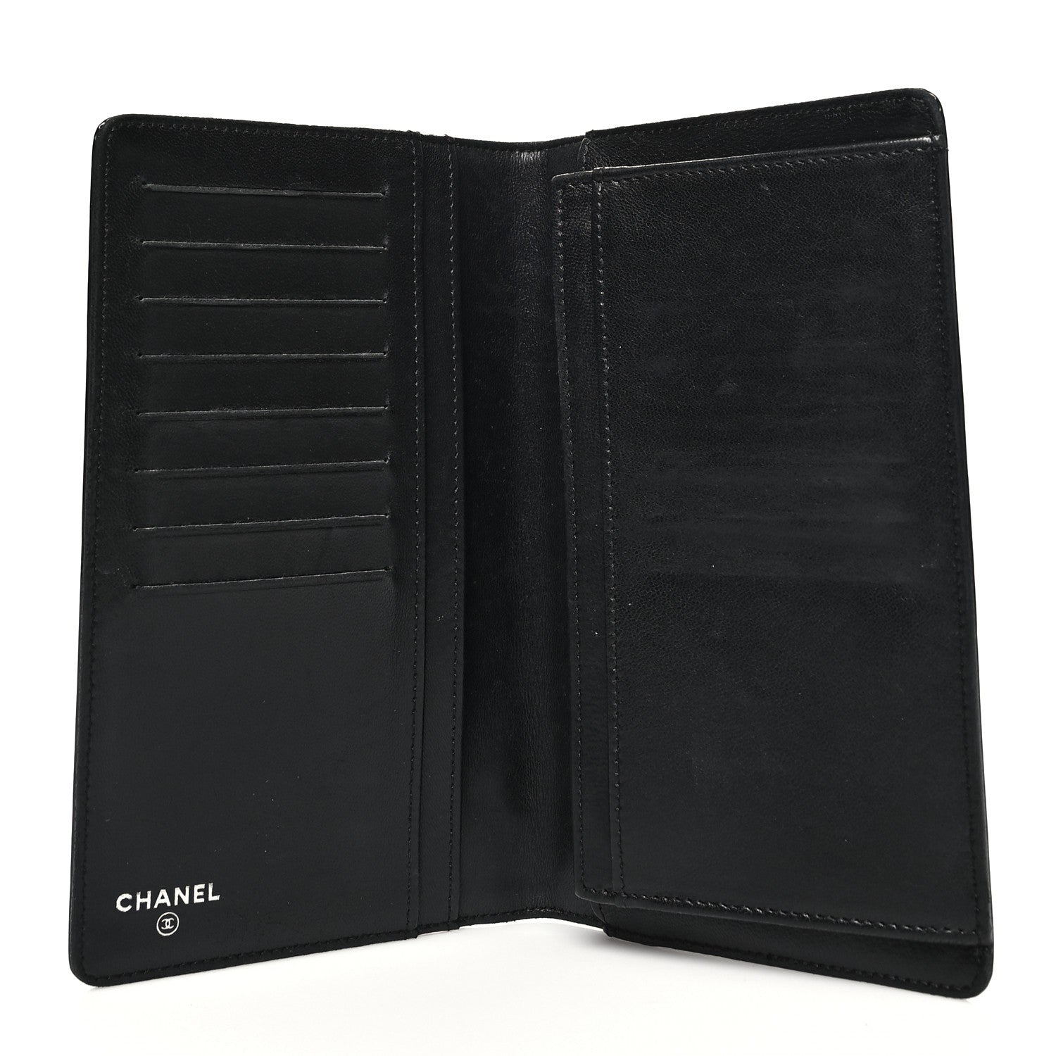 Chanel Patent Calfskin Lucky Symbols Yen Wallet Black 5 of 9