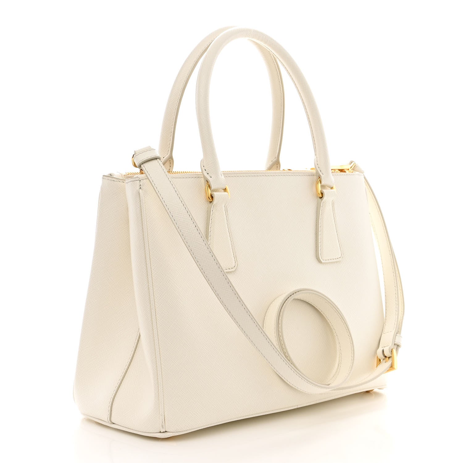 Prada Saffiano Lux Small Galleria Double Zip Tote White 3 of 13