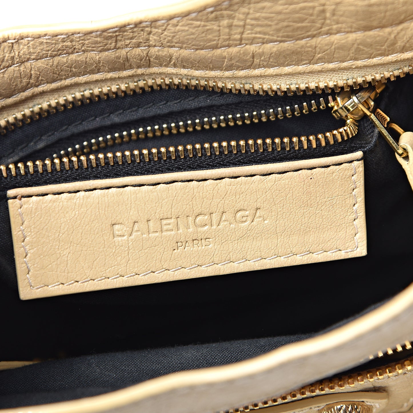 Agneau Giant 12 Gold Hardware Mini City Beige Oryx