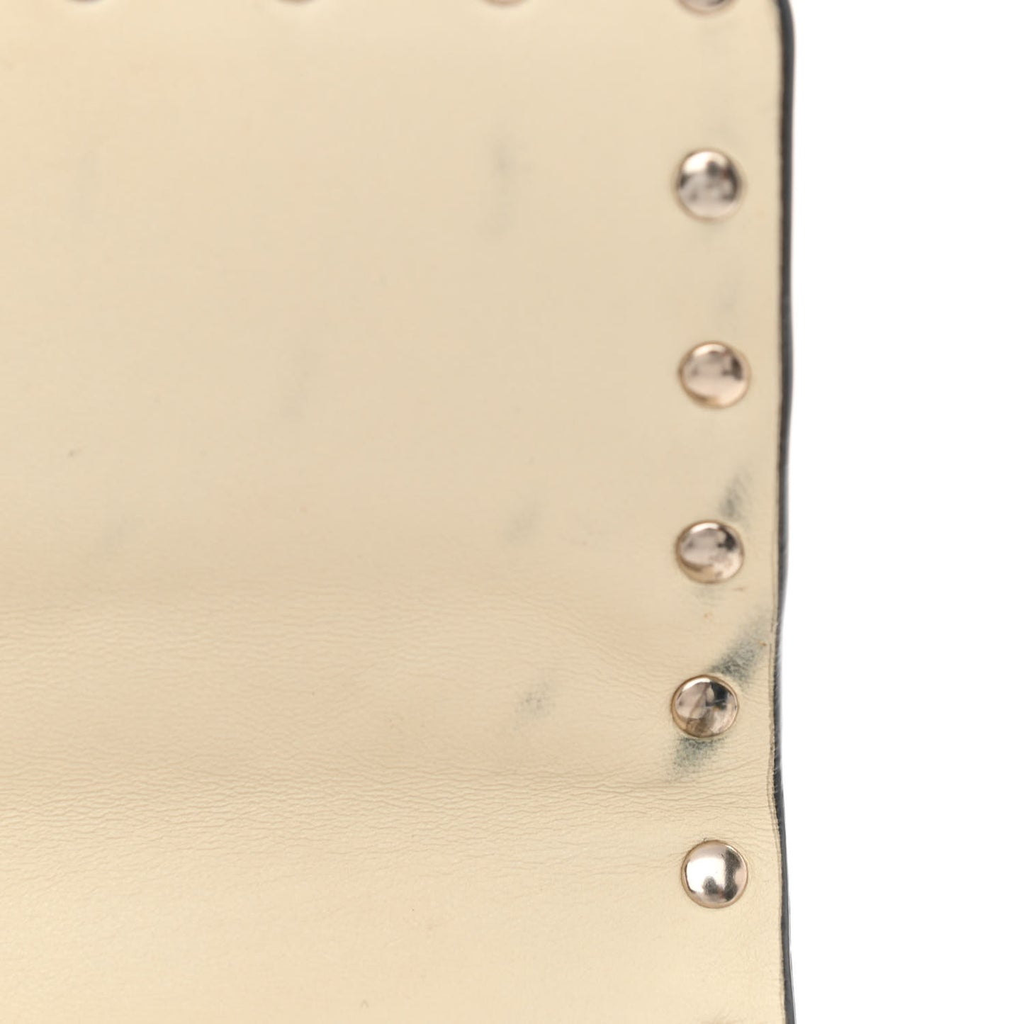 Nappa Medium Rockstud Spike Shoulder Bag Light Ivory