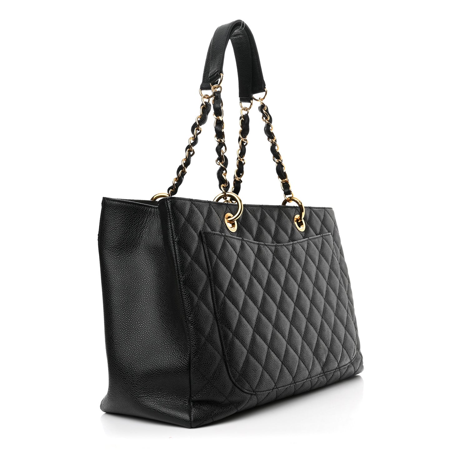 Caviar Quilted XL Grand Shopping Tote GST Black
