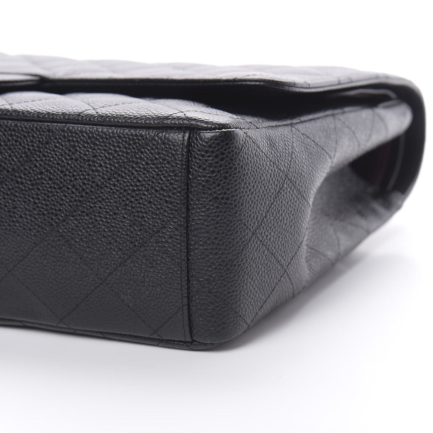 Caviar Quilted Maxi Double Flap Black