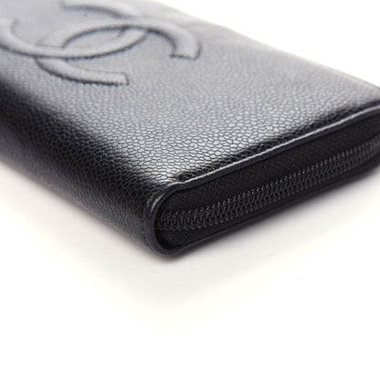 Chanel Caviar Timeless CC Large Gusset Zip Around Wallet Black 9 of 10