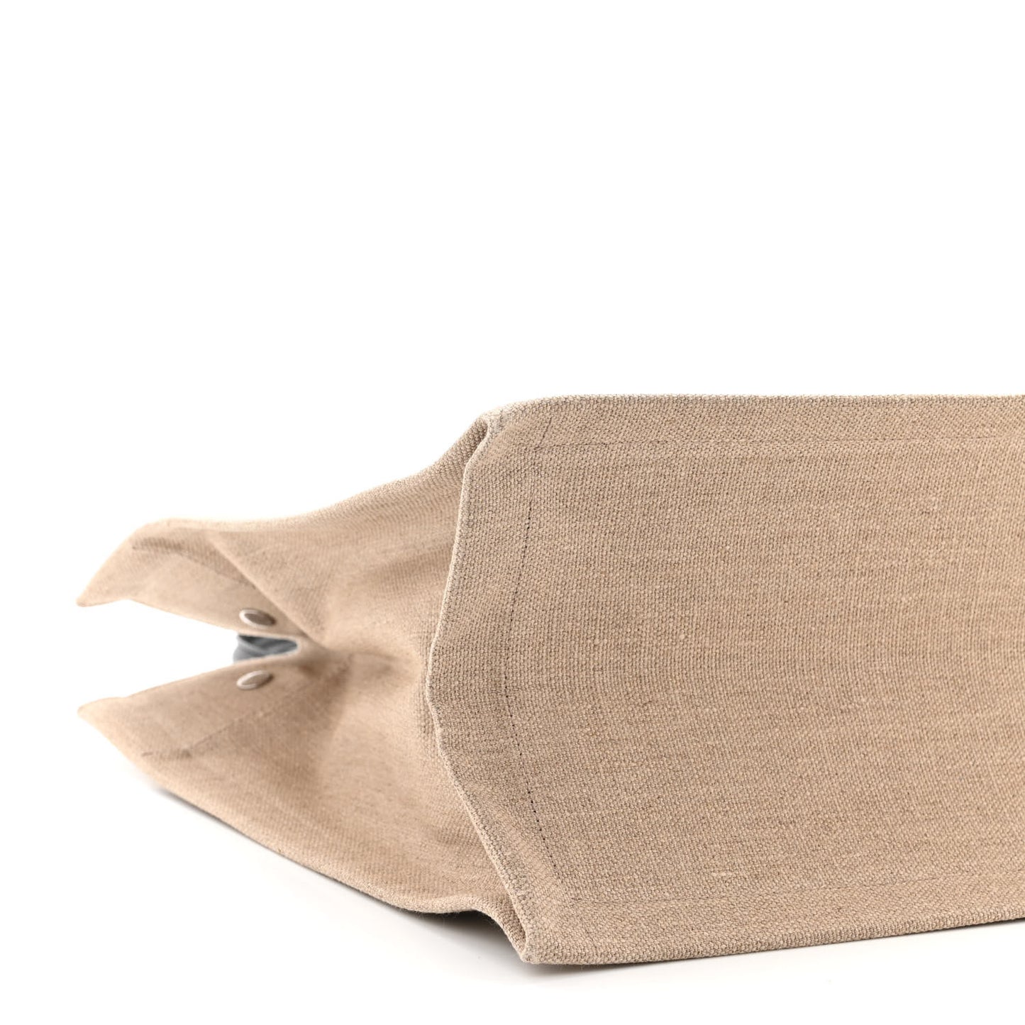 Linen Calfskin Small Rive Gauche Tote Greggio Natural