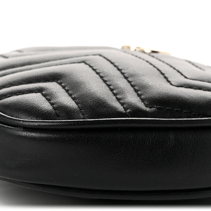 Gucci Calfskin Matelasse Diagonal Mini GG Heart Top Handle Shoulder Bag Black 10 of 10