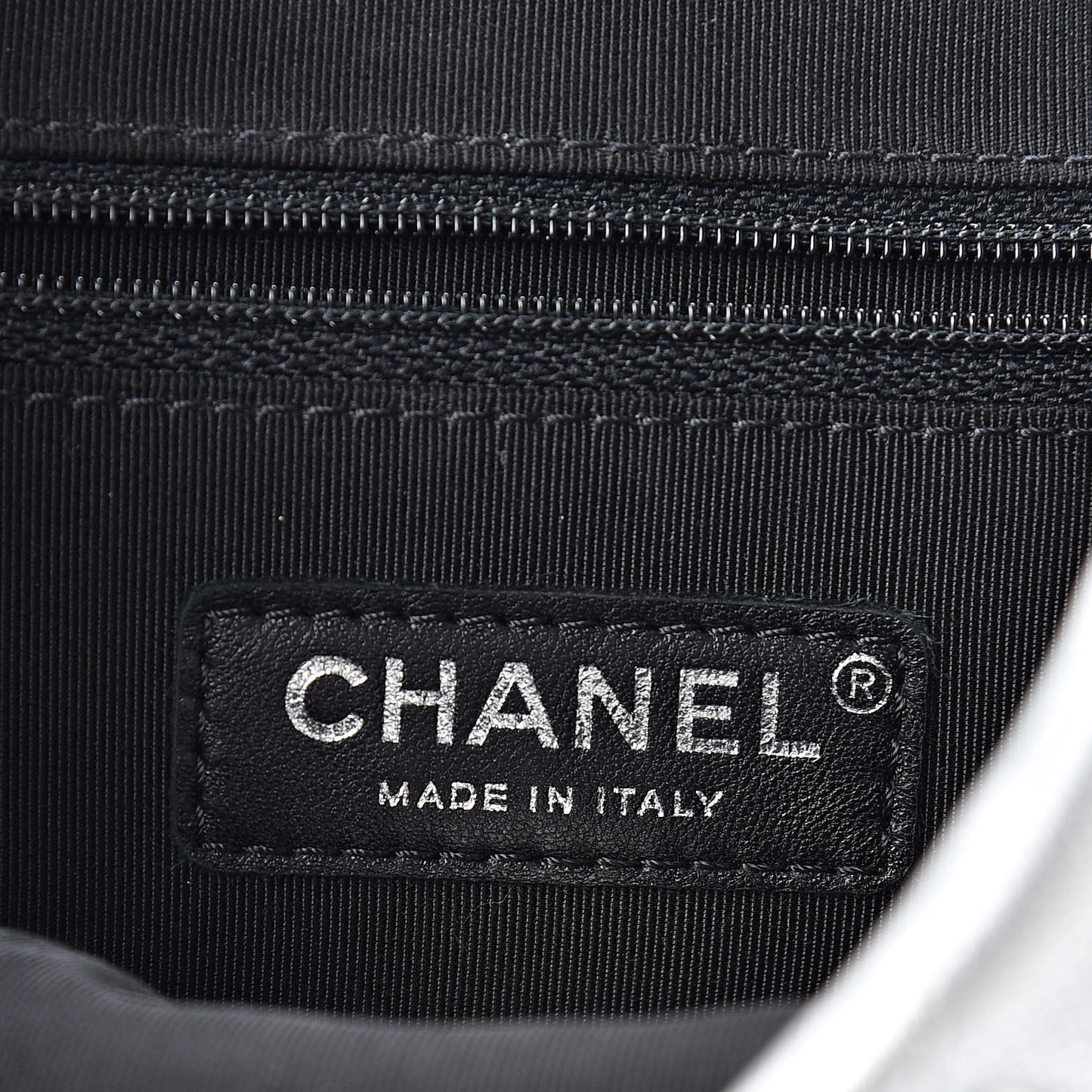 Metallic Lambskin Chevron Quilted Studded Stud Wars Backpack Silver