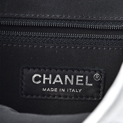 Chanel Metallic Lambskin Chevron Quilted Studded Stud Wars Backpack Silver 6 of 11