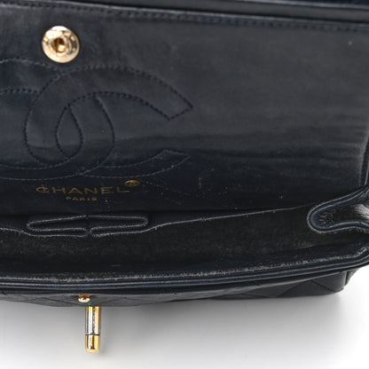 Chanel Lambskin Quilted Small Double Flap Navy 9 of 9