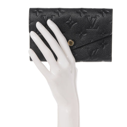 Louis Vuitton Empreinte Compact Curieuse Wallet Black 2 of 8
