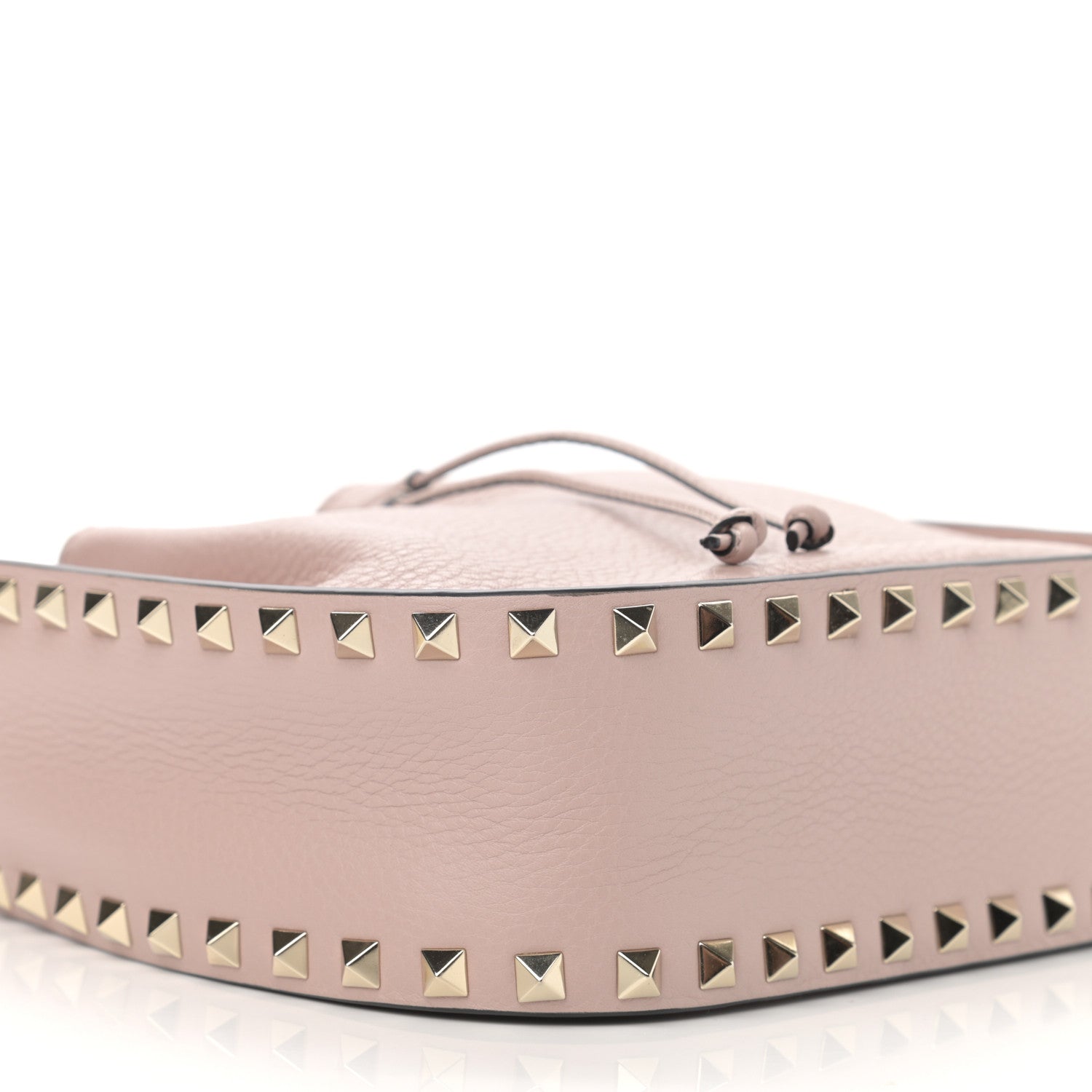 Valentino Garavani Grained Calfskin Rockstud Bucket Bag Poudre 9 of 14