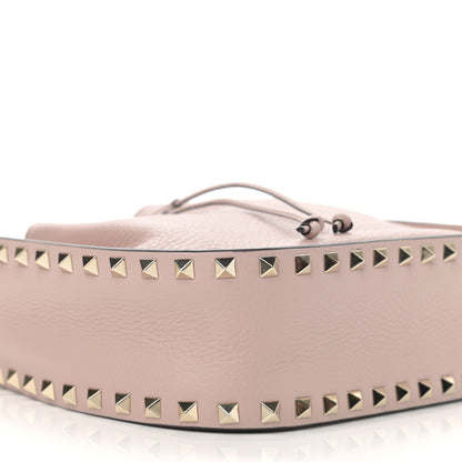 Valentino Garavani Grained Calfskin Rockstud Bucket Bag Poudre 9 of 14