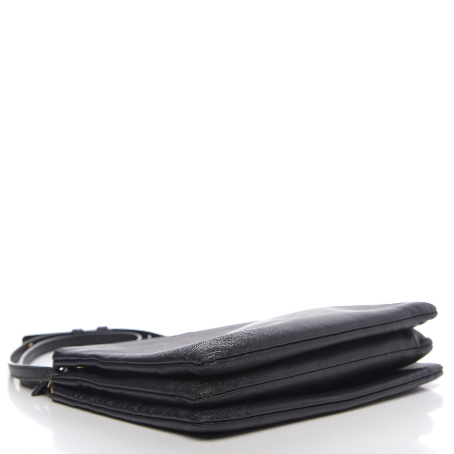 Lambskin Small Trio Crossbody Bag Black