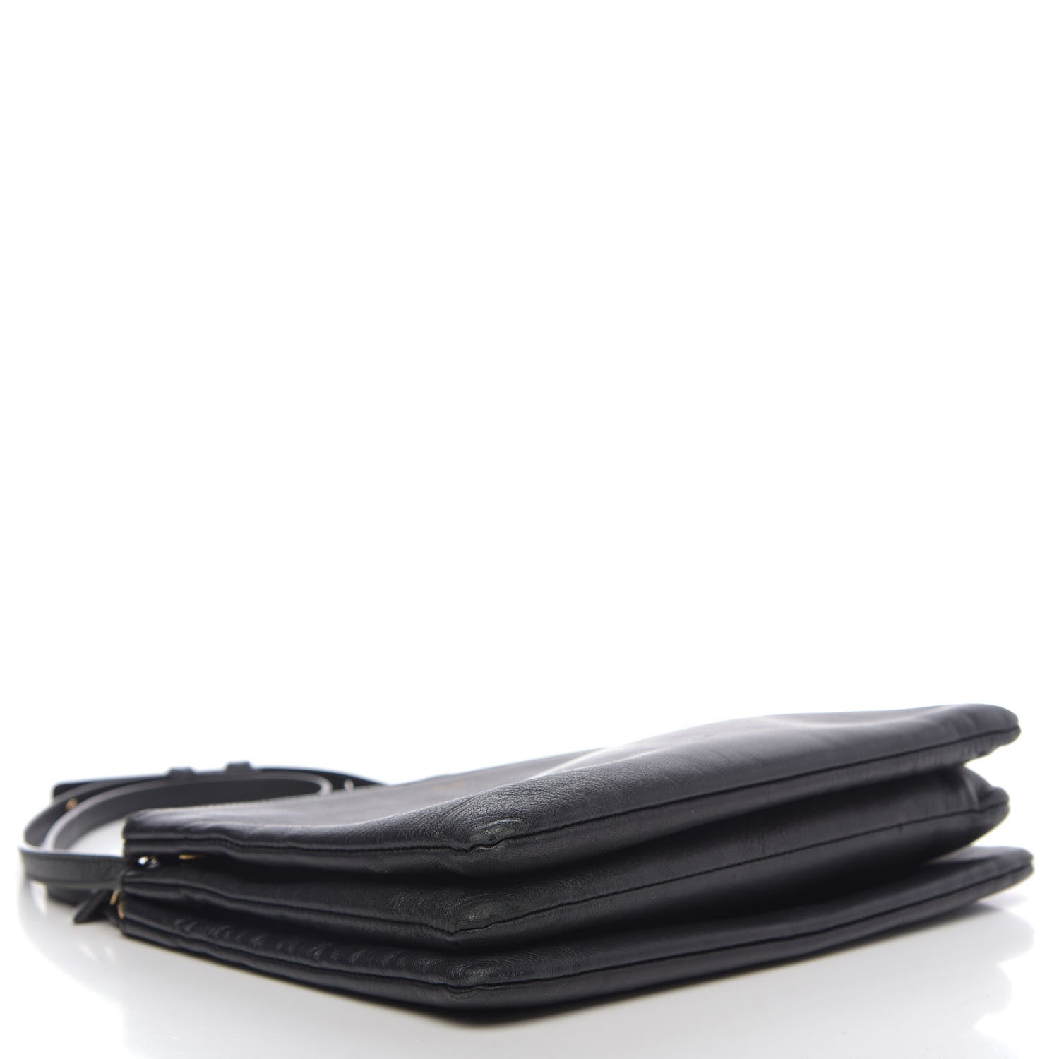 Celine Lambskin Small Trio Crossbody Bag Black 4 of 15