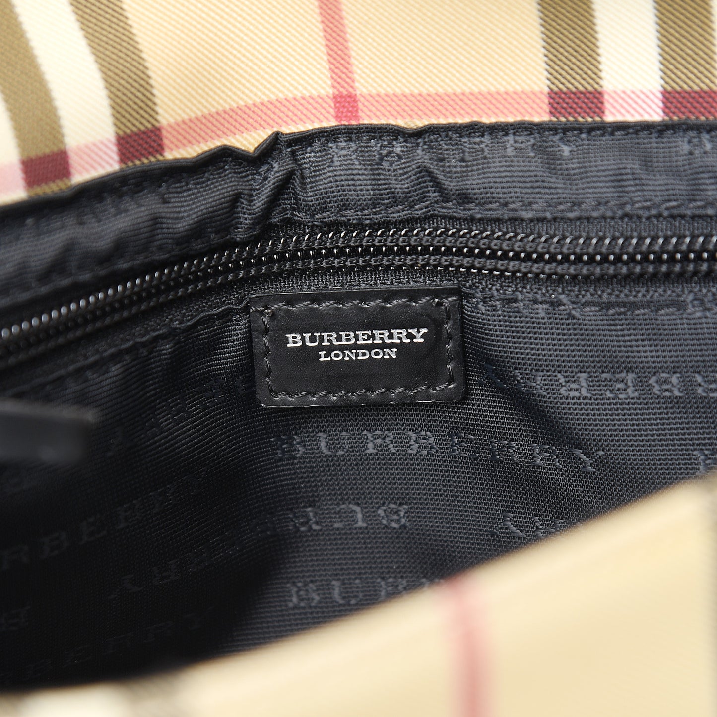 House Check Shoulder Bag Black