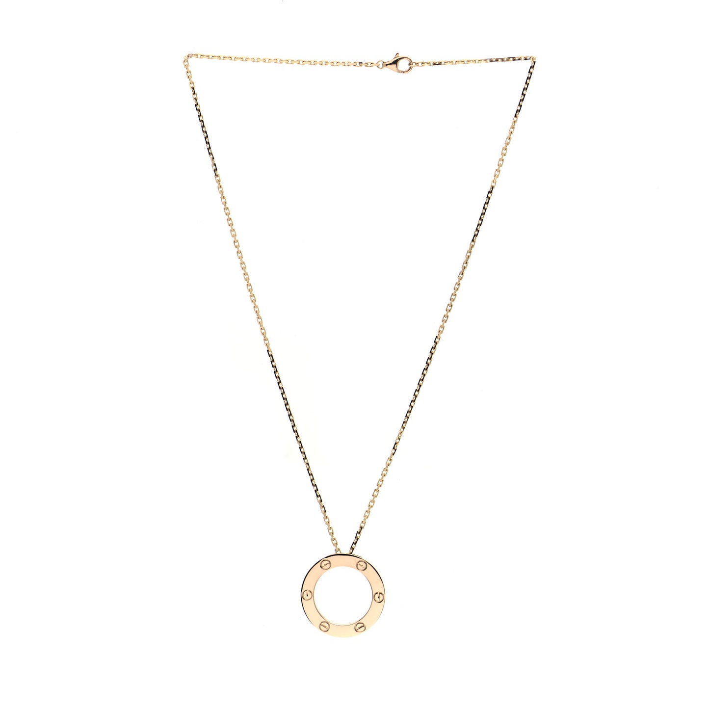 18K Yellow Gold LOVE Pendant Necklace