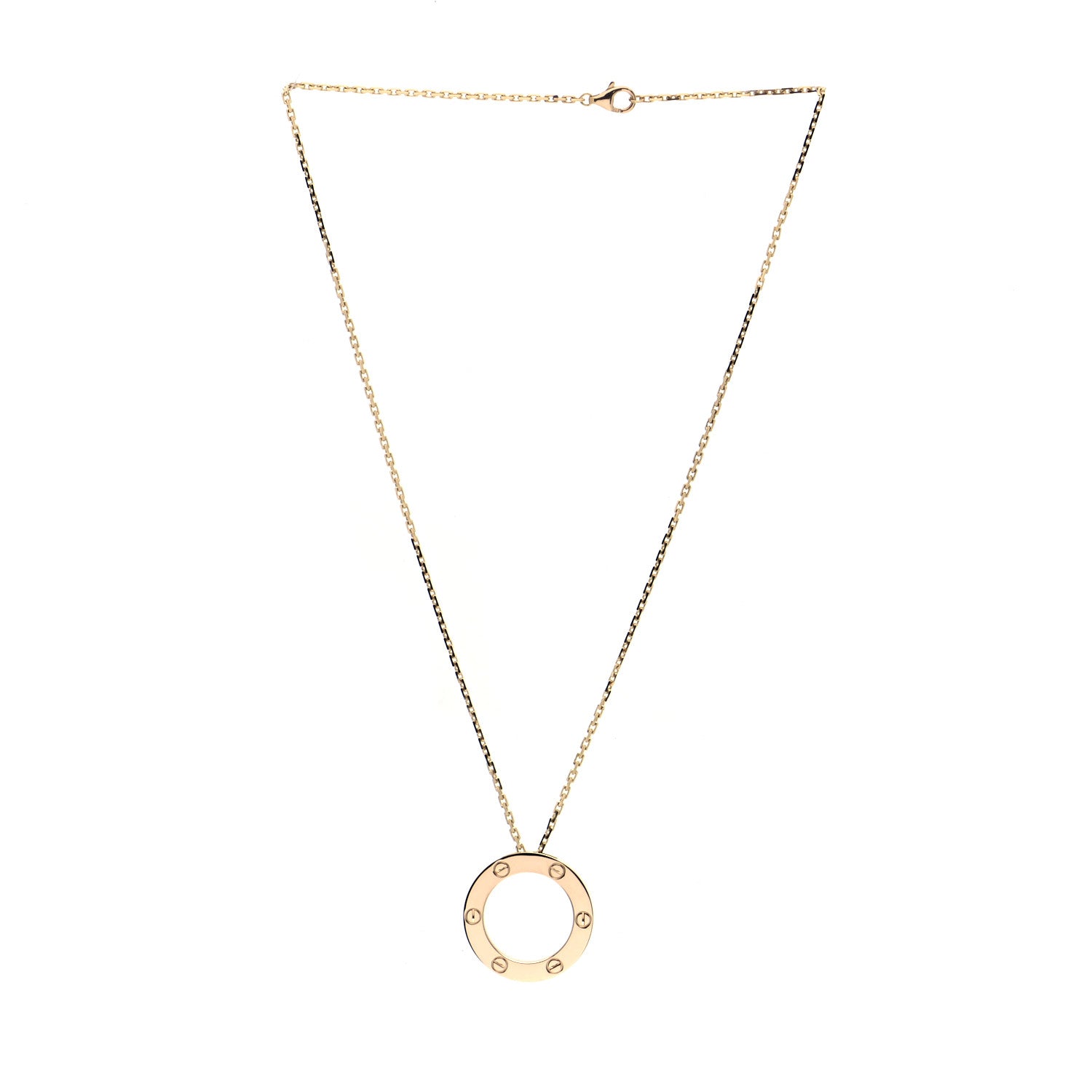 Cartier 18K Yellow Gold LOVE Pendant Necklace 2 of 8