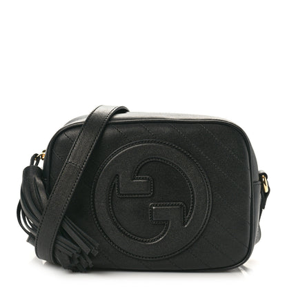 Gucci Sakai Be Green Calfskin Diagonal Stitched Small Blondie Shoulder Bag Black 1 of 10