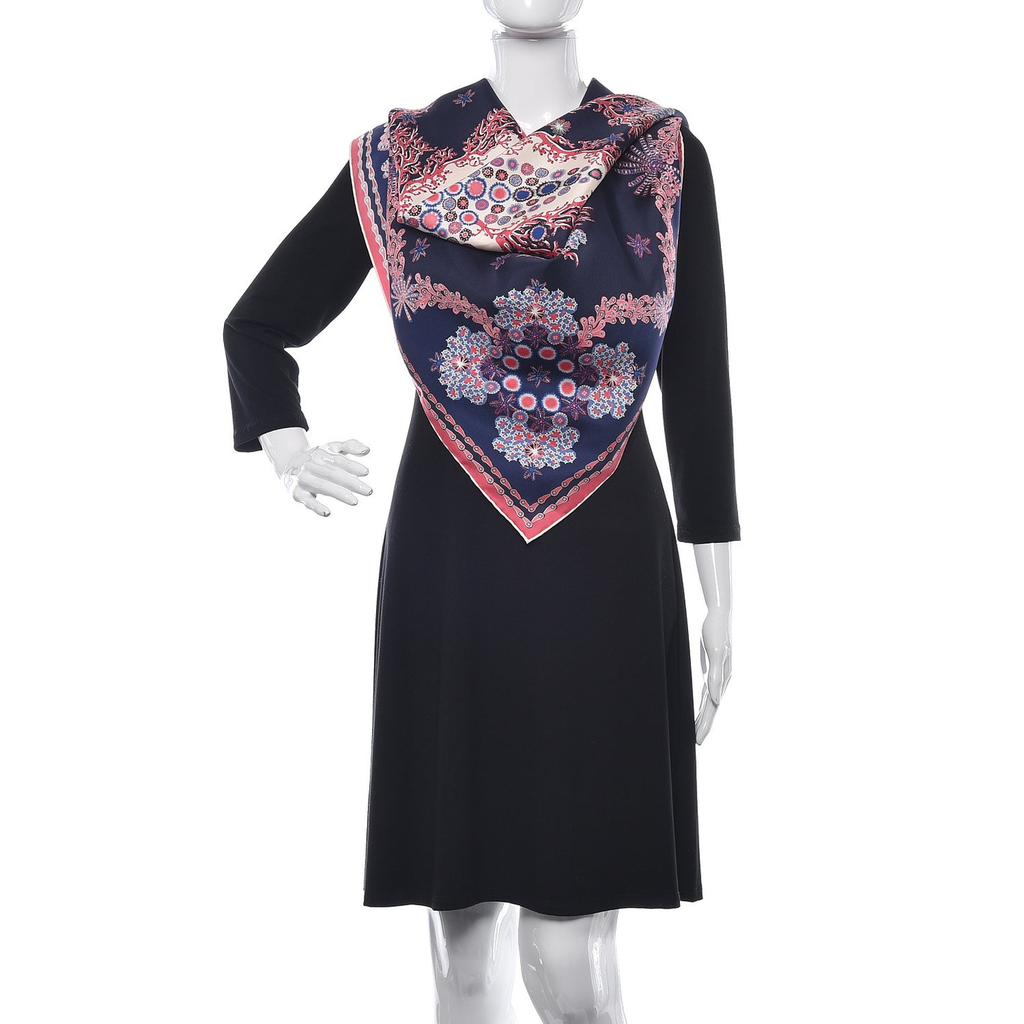 Silk Shawl Navy