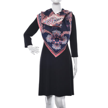 Louis Vuitton Silk Shawl Navy 2 of 5