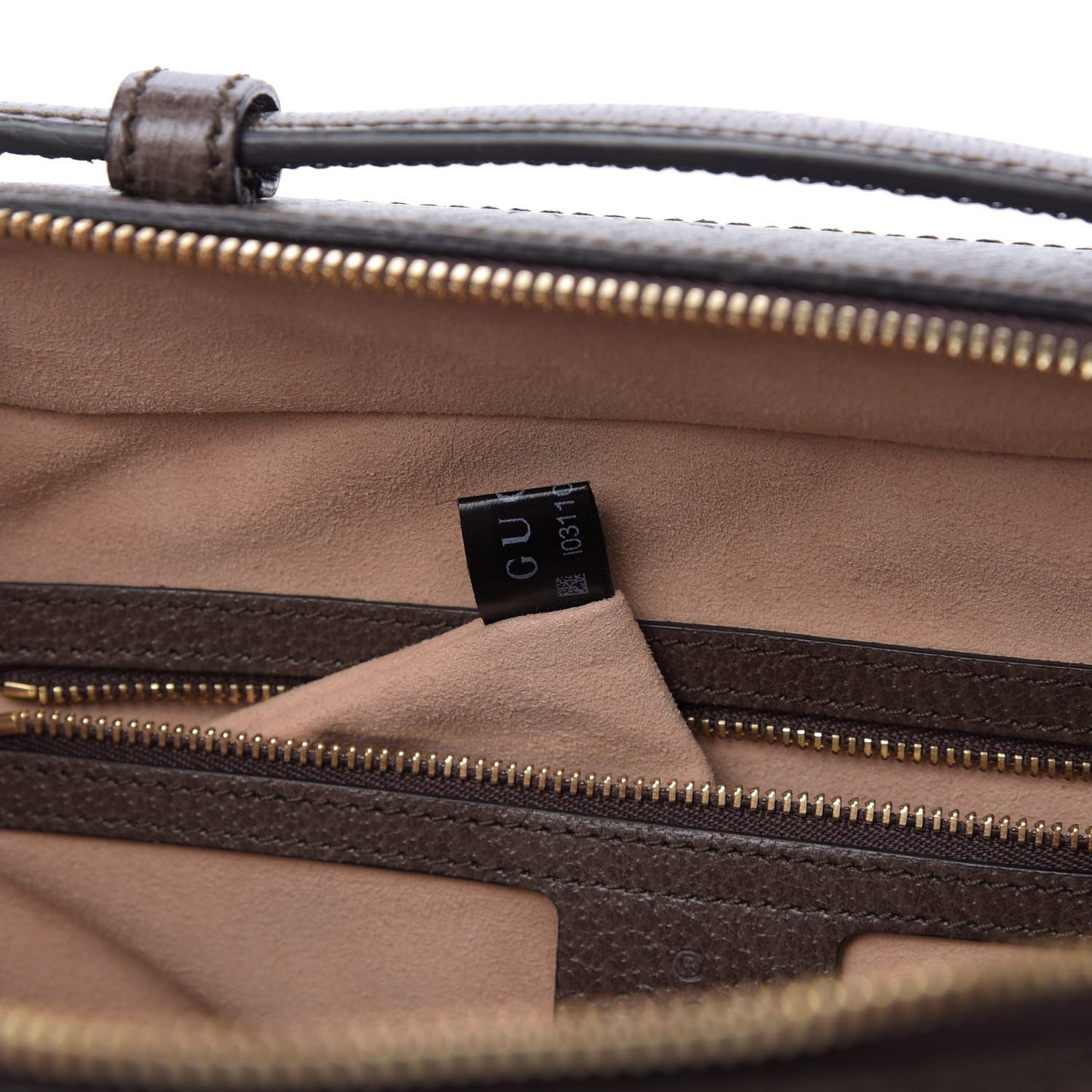 GG Supreme Monogram Web Small Ophidia Top Handle Shoulder Bag Brown