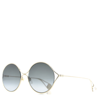 Gucci Metal Round Pearl Tip Sunglasses GG0253S Gold 1 of 7